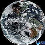 View HIGHEST REZ Version in new window. GOES-16 Full Disk Geocolor of Moon's Shadow during 2017 Solar Eclipse