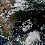 View HIGHEST REZ Version in new window. GOES-16 Spies the Moon's Shadow over the Central Plains