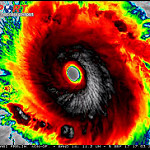View HIGHEST REZ Version in new window. GOES-16 Infrared of Category 5 Hurricane Irma