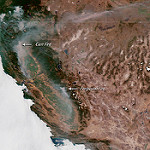 View HIGHEST REZ Version in new window. The Carr and Ferguson Fires Spread Smoke Across California