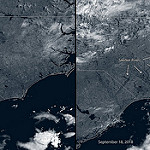 View HIGHEST REZ Version in new window. GOES East Sees Swollen Rivers After Hurricane Florence