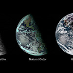 View HIGHEST REZ Version in new window. Three Views of the Winter Solstice from GOES East