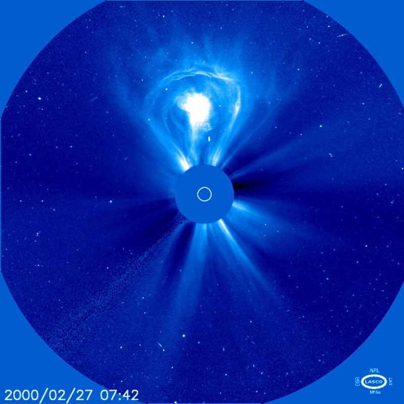 LASCO image of the upper solar corona