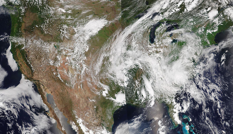 NOAA-20 captured Tropical Storm Bertha’s landfall in South Carolina on May 27. Credit: NOAA