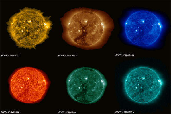 SUVI six panel image