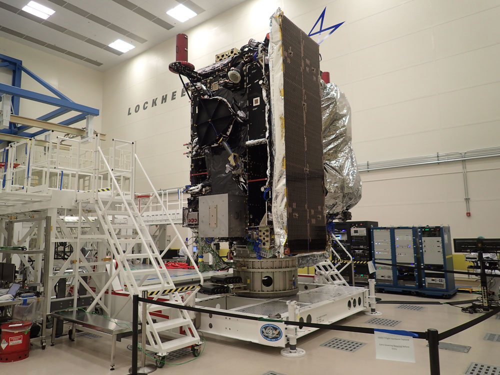 GOES-T in a Lockheed Martin cleanroom. 