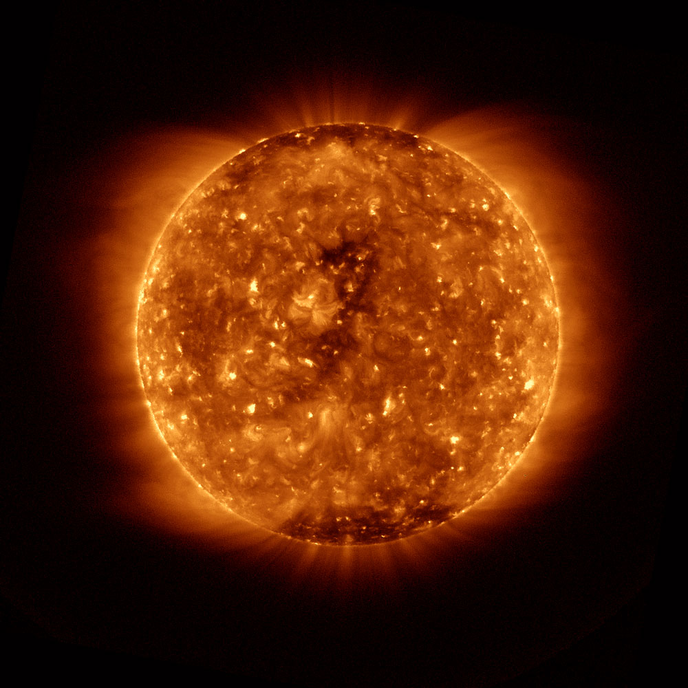 Solar minimum – the period when the sun is least active – as seen by the Solar Ultraviolet Imager aboard GOES East on Dec. 15, 2019. Credit: NOAA.