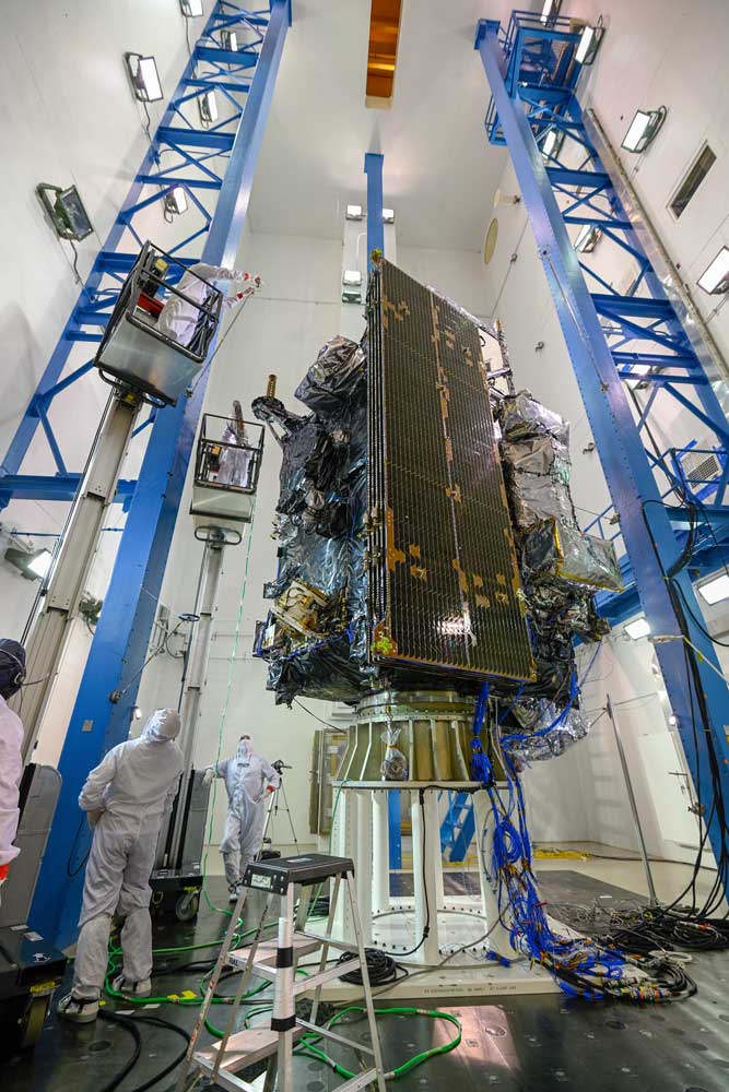GOES-T acoustic testing. Credit: Lockheed Martin
