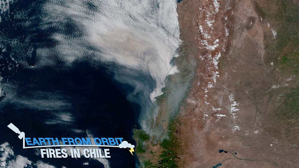 Earth from Orbit: NOAA Satellites Track Blazing Wildfires in Chile