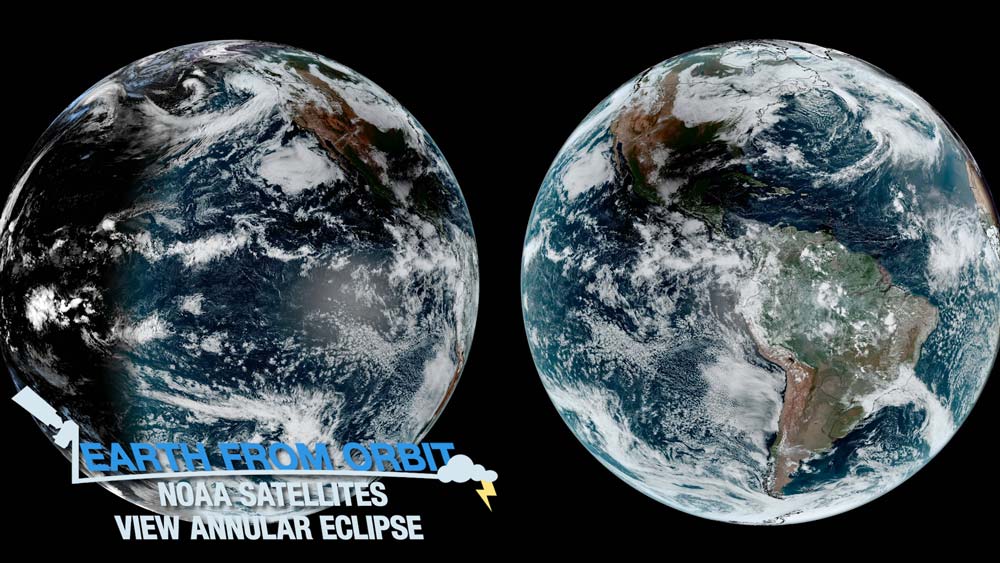 Earth from Orbit: NOAA Satellites View Annular Eclipse image