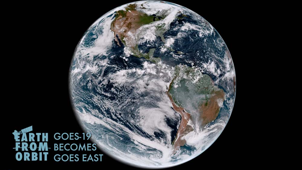 An image of NOAA’s GOES-19 satellite now operational