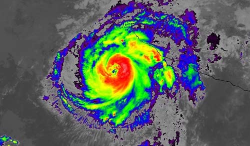 GOES-16 saw its first hurricane