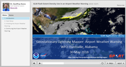 GLM Flash Extent Density use in an Airport Weather Warning