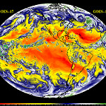 View HIGHEST REZ Version in new window. GOES-16 and GOES-17 Mollweide Projection