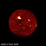 View HIGHEST REZ Version in new window. First GFirst GOES-17 SUVI Images Capture Solar Flare 295 Å