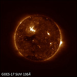 View HIGHEST REZ Version in new window. First GFirst GOES-17 SUVI Images Capture Solar Flare 295 Å