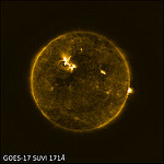 View HIGHEST REZ Version in new window. First GOES-17 SUVI Images Capture Solar Flare 171 Å