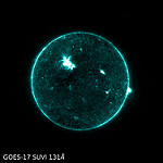 View HIGHEST REZ Version in new window. First GOES-17 SUVI Images Capture Solar Flare 94 Å
