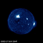 View HIGHEST REZ Version in new window. First GFirst GOES-17 SUVI Images Capture Solar Flare 295 Å