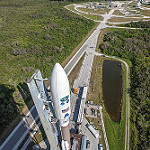 Aerial View of GOES-S Rollout 