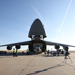 After a careful ride on an 18-wheeler truck from Lockheed Martin in Littleton, Colorad