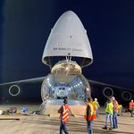 GOES-T Arrives in Florida and unloading from Lockheed C-5 Galaxy 