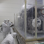 Technicians Inspect GOES-T After Unpacking 