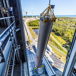 GOES-T Atlas V Booster Hoisted into Position 
