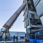 GOES-T Launch Vehicle Hoisted into Position 